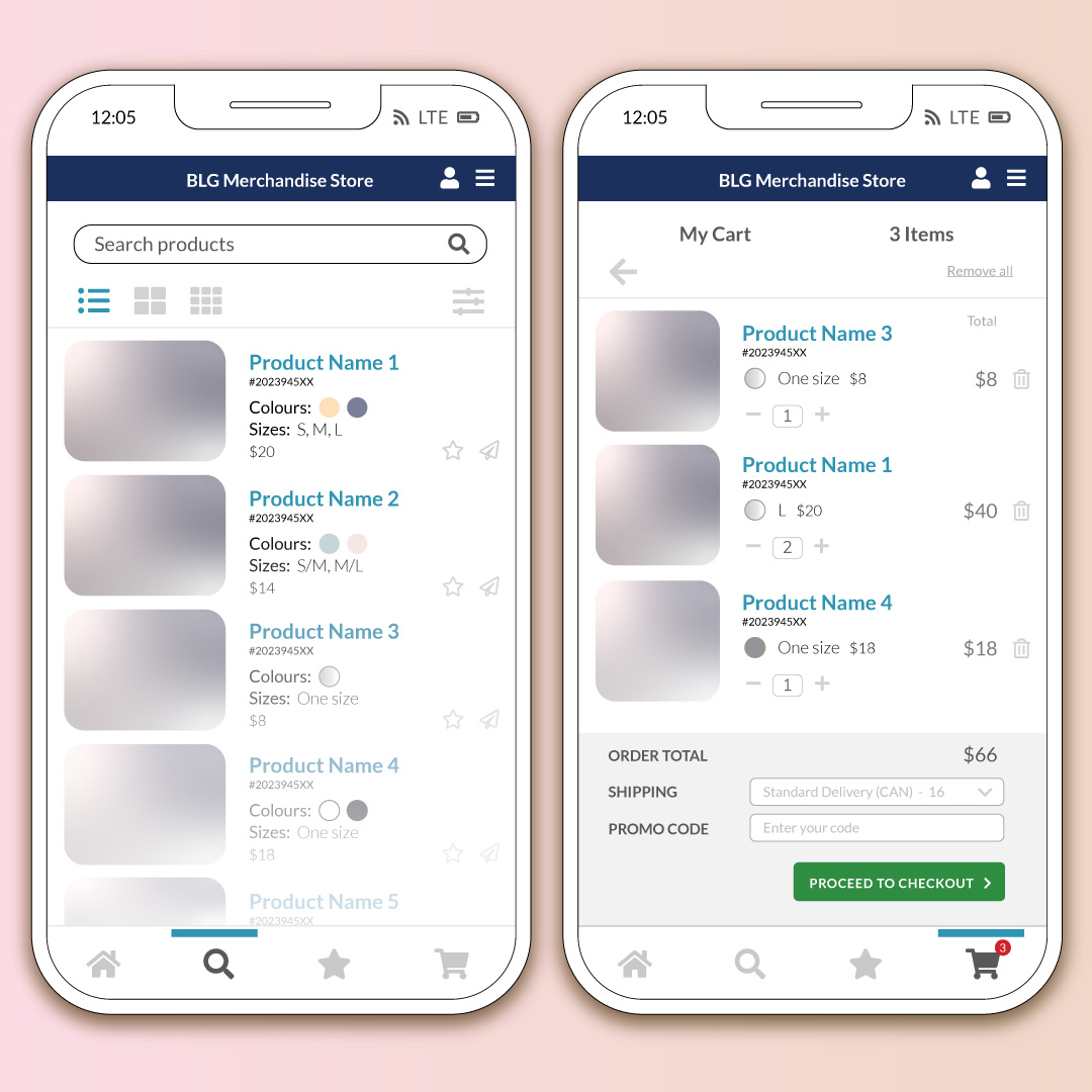 BLG Store UI portfolio